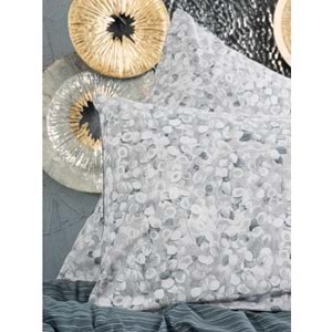 Cotton Box Rnf Minimal çift Kişilik Nevresim Takımı lastikli çarşaf Molly Antrasit