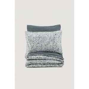 Cotton Box Rnf Minimal çift Kişilik Nevresim Takımı lastikli çarşaf Molly Antrasit