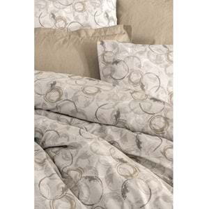 Cotton Box Rnf Minimal Çift Kişilik Nevresim Takımı lastikli çarşaf Moıl Bej