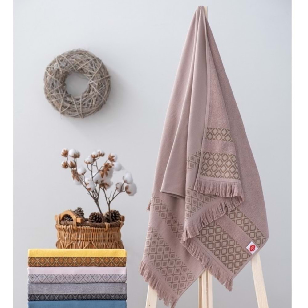 Cotton Box -Bej- Twins Bukle Plaj Havlusu (75x150)