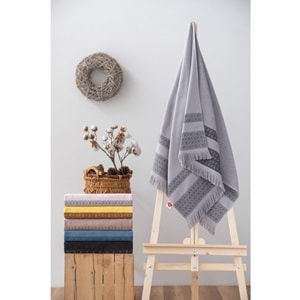 Cotton Box -Gri- Twins Bukle Plaj Havlusu (75x150)