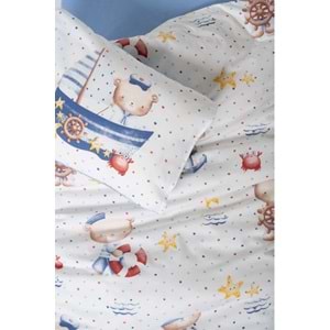 Cotton Box Ranforce Bebek Nevresim Takımı Seaman Mavi