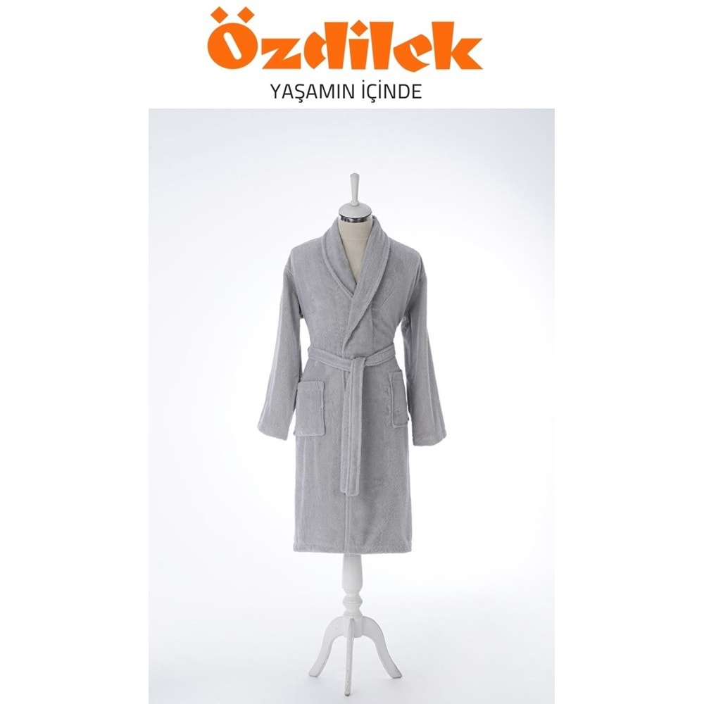 Özdilek Tek Bornoz Şalyaka-Colourist Gri (L Beden)