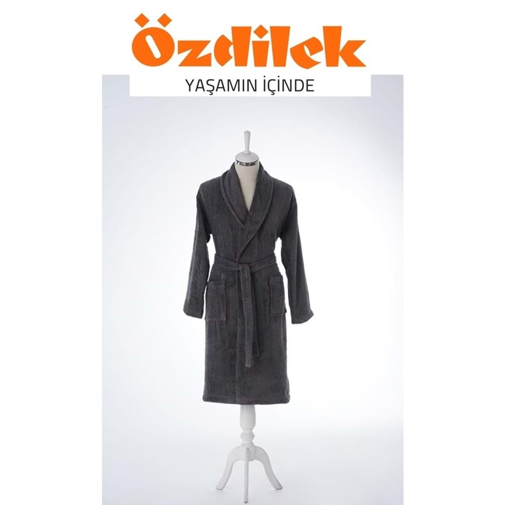 Özdilek Tek Bornoz Şalyaka-Colourist Antrasit (L Beden)