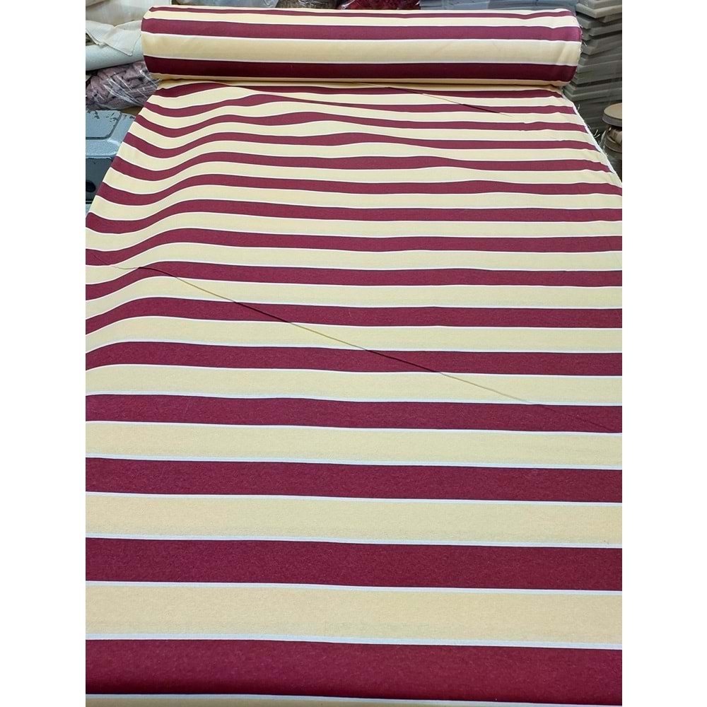 Balkon Perdesi Branda Kumaşı Metrelik (En 240cm)-Bordo Krem
