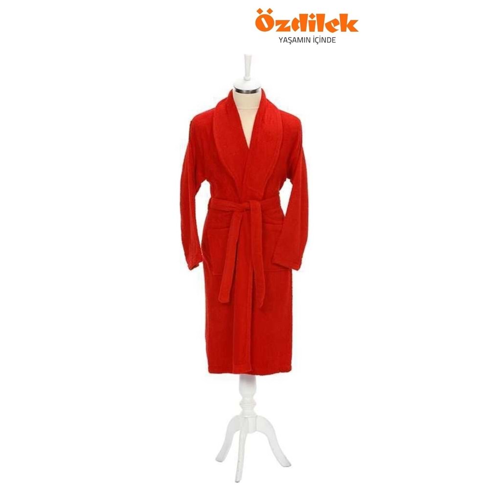 Özdilek Tek Bornoz Şalyaka-Colourist Kırmızı (XL Beden)