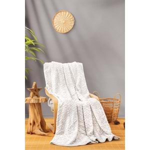 Cotton Box Emboss Çift Kişilik Battaniye 220*240 Krem