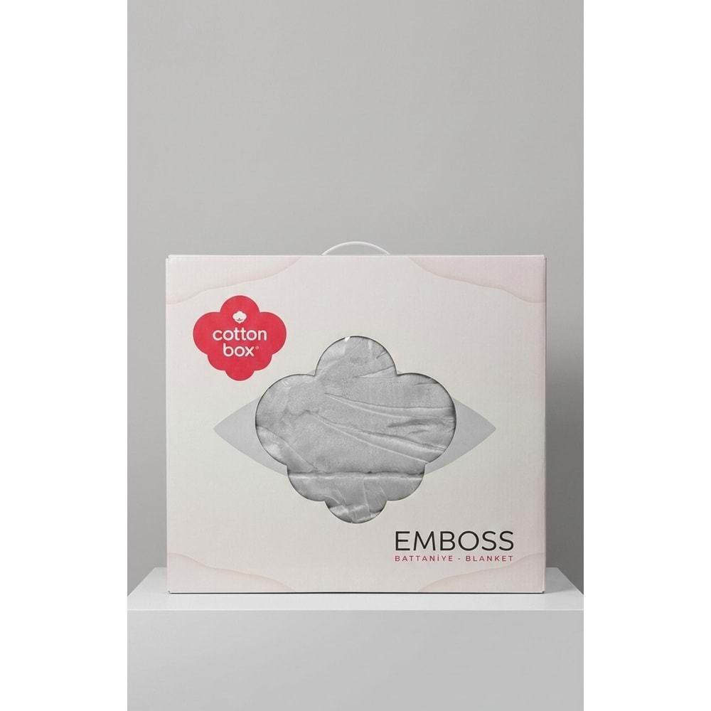 Cotton Box Embos -Taş- Çift Kişilik Kutulu Battaniye (220x240)