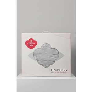Cotton Box Embos -Taş- Çift Kişilik Kutulu Battaniye (220x240)
