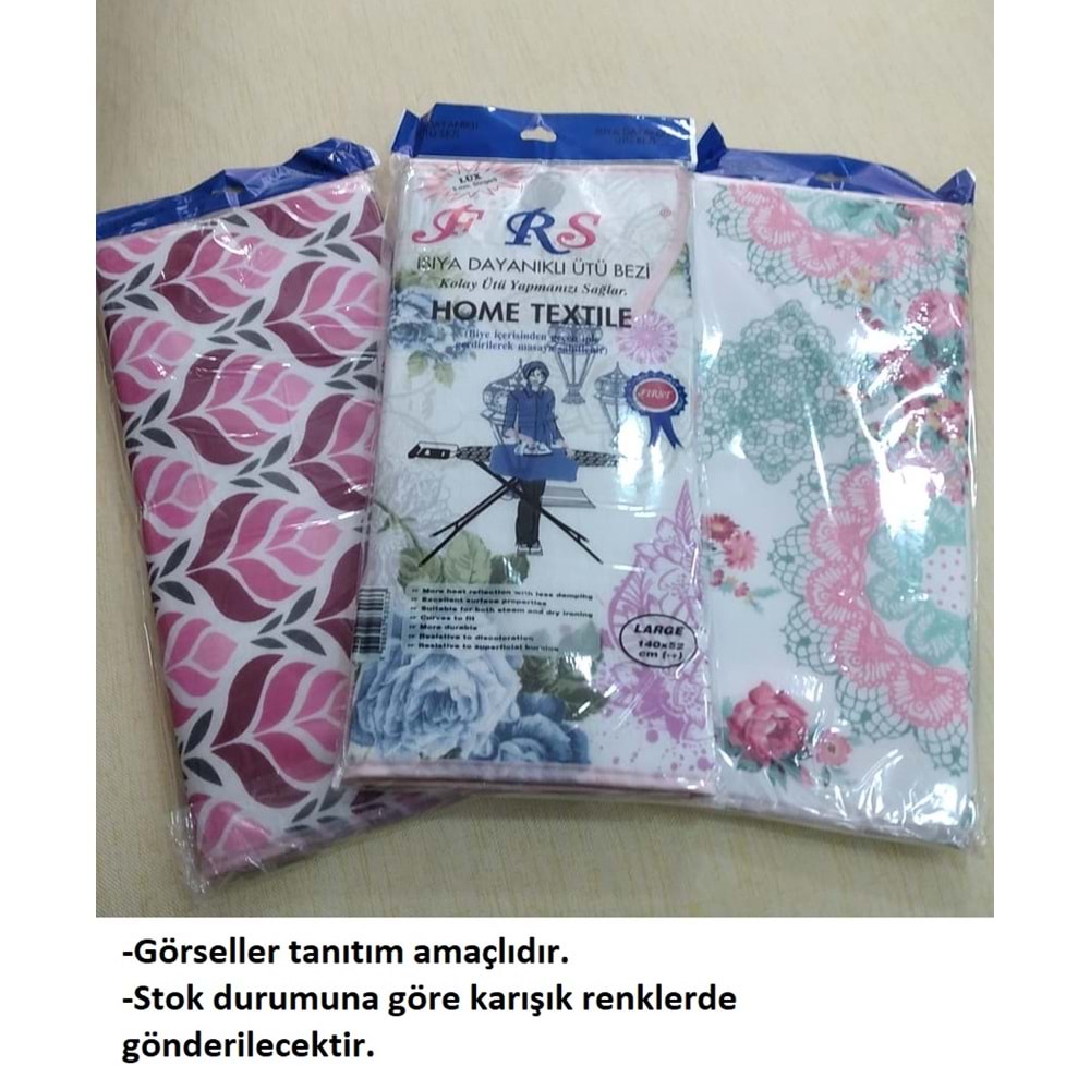 2li Paket Mandaş Lüx Süngerli Ütü Masası Kılıfı Örtüsü Bezi (140x52)