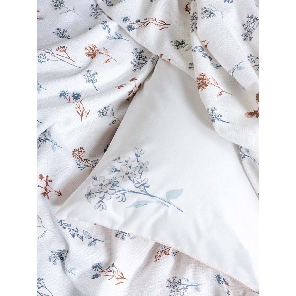 Cotton Box Estiva Tek Kişilik Pike Takımı Brier somon
