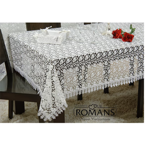 Romans Güpürlü Masa Örtüsü-krem (160x230)