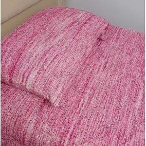 Akıllı ip El Dokuma Akriilik ip Tek Kişilik Yatak Örtüsü (160x240)-A Pembe
