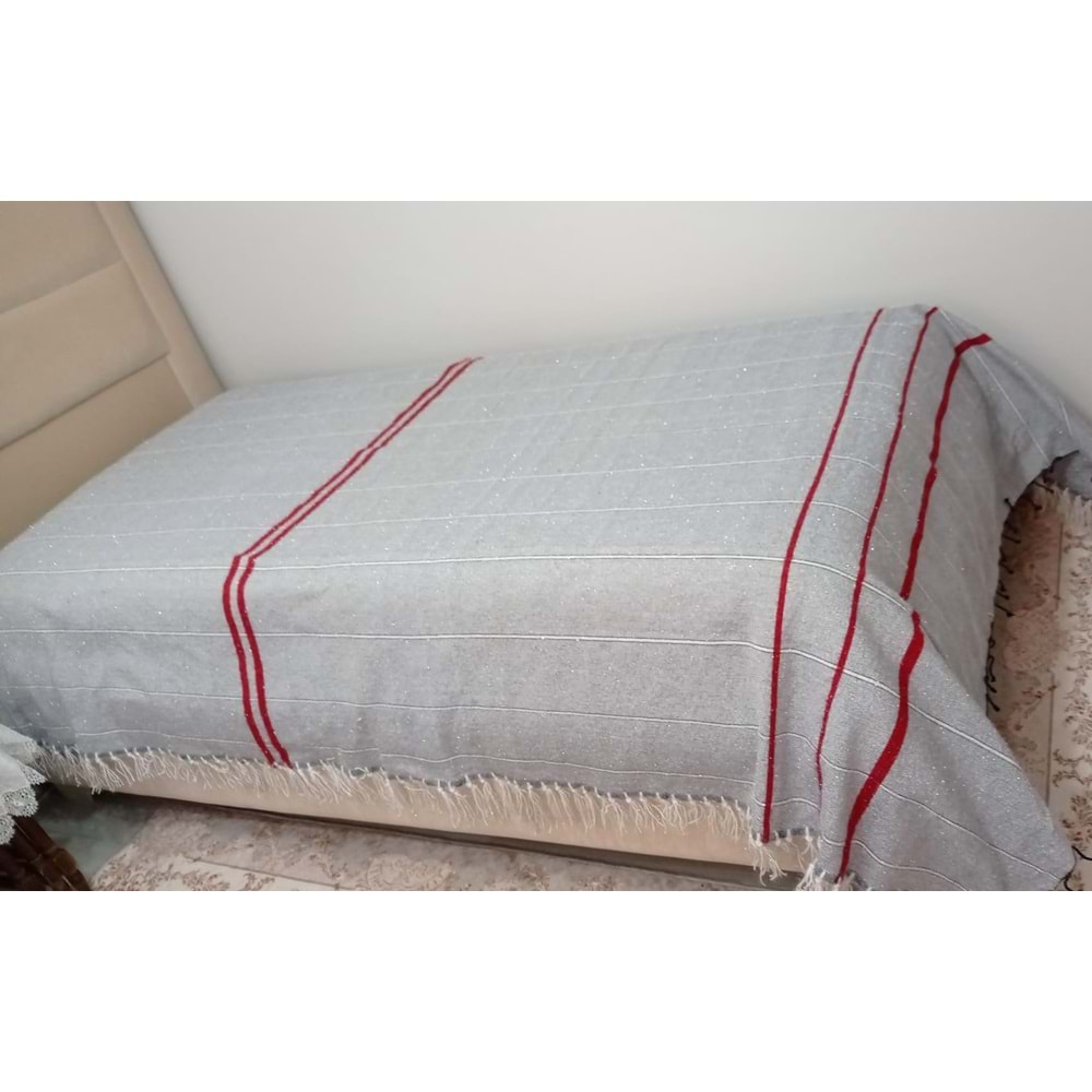 Romanza El Dokuma Tek Kişilik Yatak Örtüsü 160*260 Gri