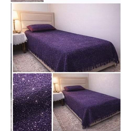 Romanza El Dokuma Tek Kişilik Yatak Örtüsü 160*260 Mor 2