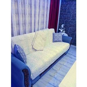 Mandaş yeni nesil kolsuz Berje Takım Koltuk Örtüsü 3+3+1+ 1Krem -Yeşil