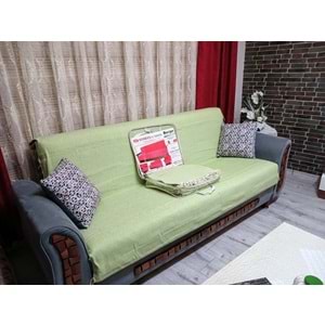 Kardelen Pamuklu Dokuma Kolsuz Koltuk Örtüsü(3+3+1+1) Mint Yeşil