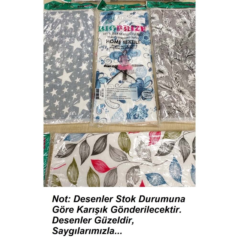 2li Bigprize Isıya Dayanıklı Keçe Lamineli Ütü Masası Kılıfı, Ütü Bezi (140x52)