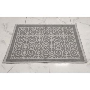 Pamuklu Bukle Lüks Kilim (50x80)-Spiral Gri