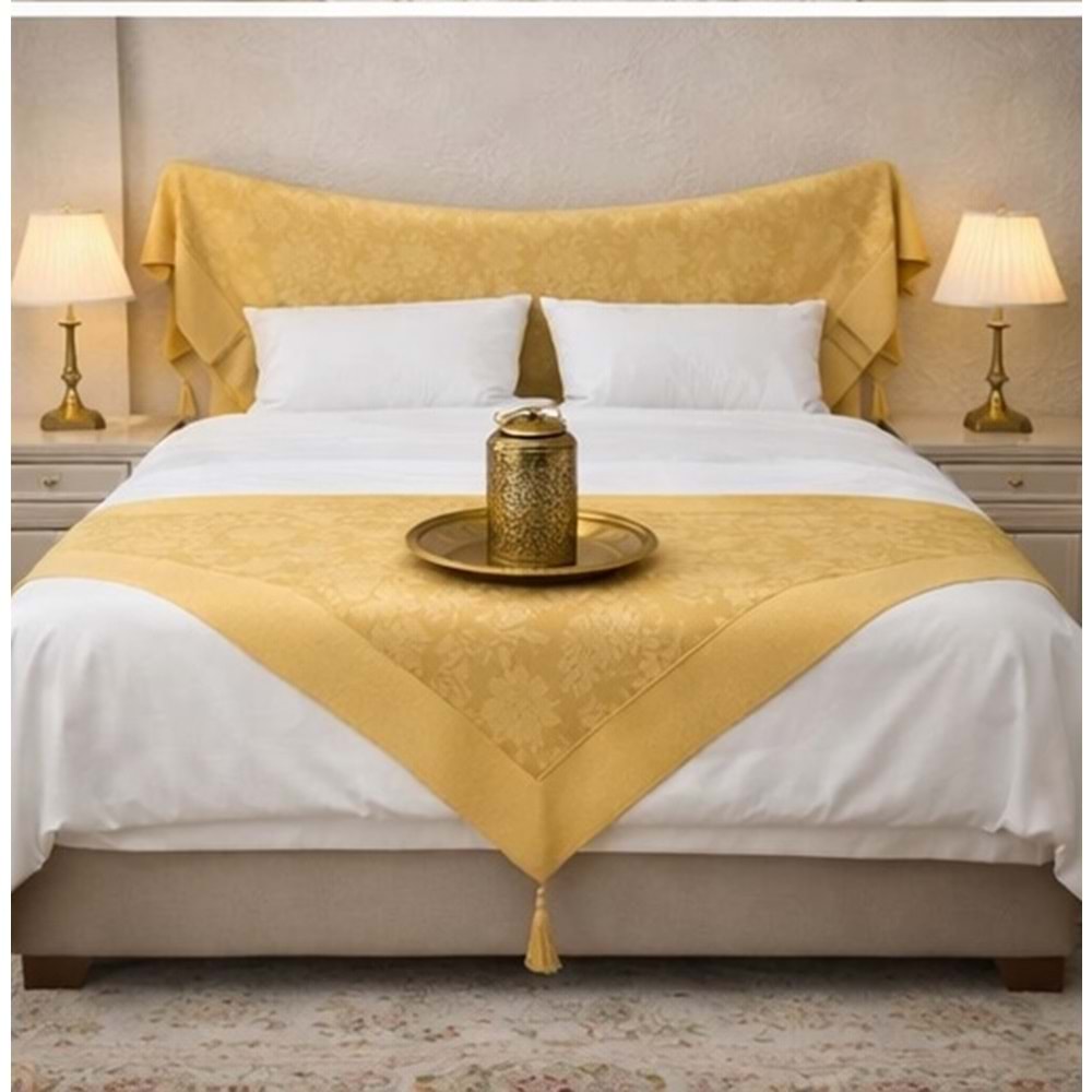 Mandaş Milanyum Koltuk Şalı 170*170 Gold