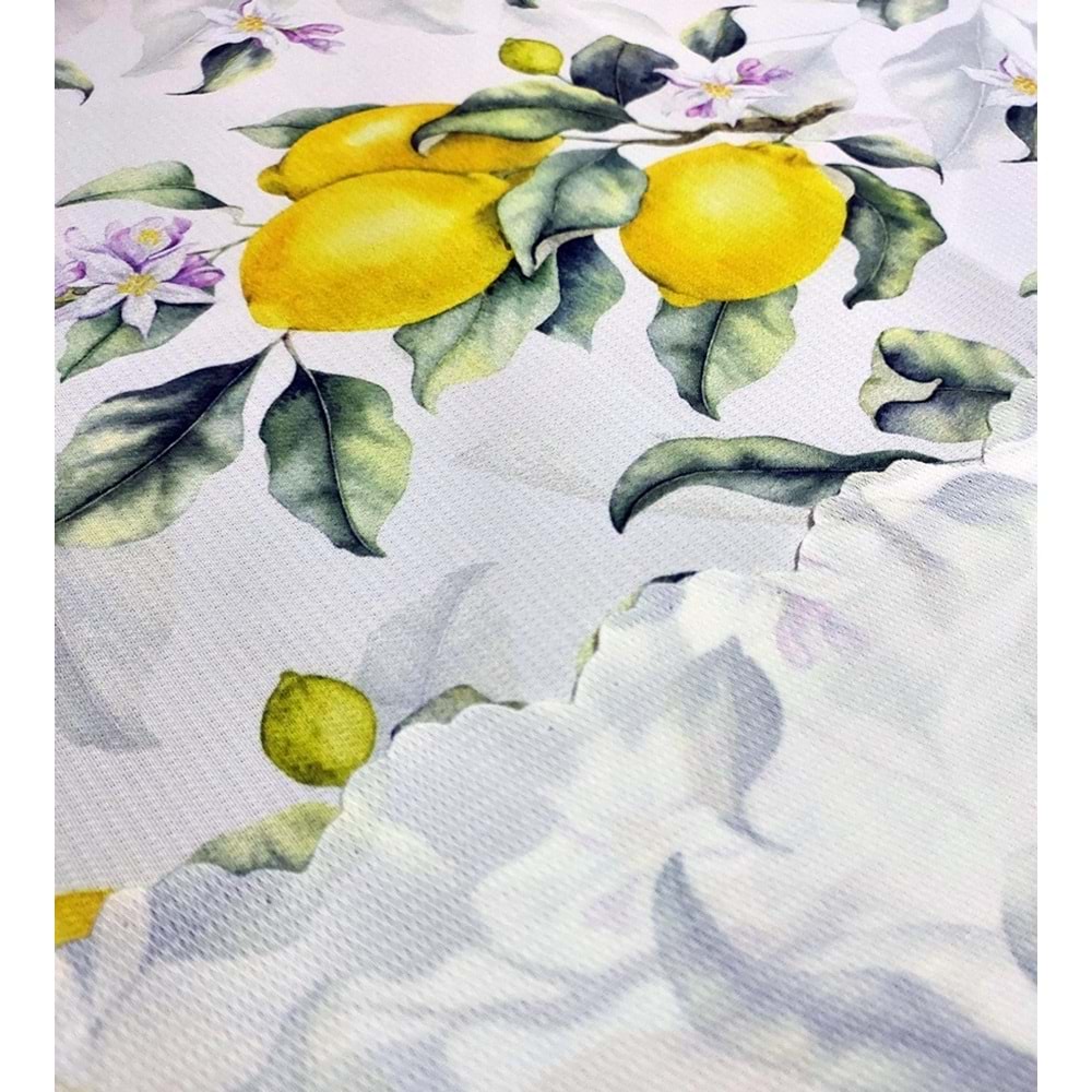 Limon Desenli 3D Dikdörtgen Masa Örtüsü (160x200)