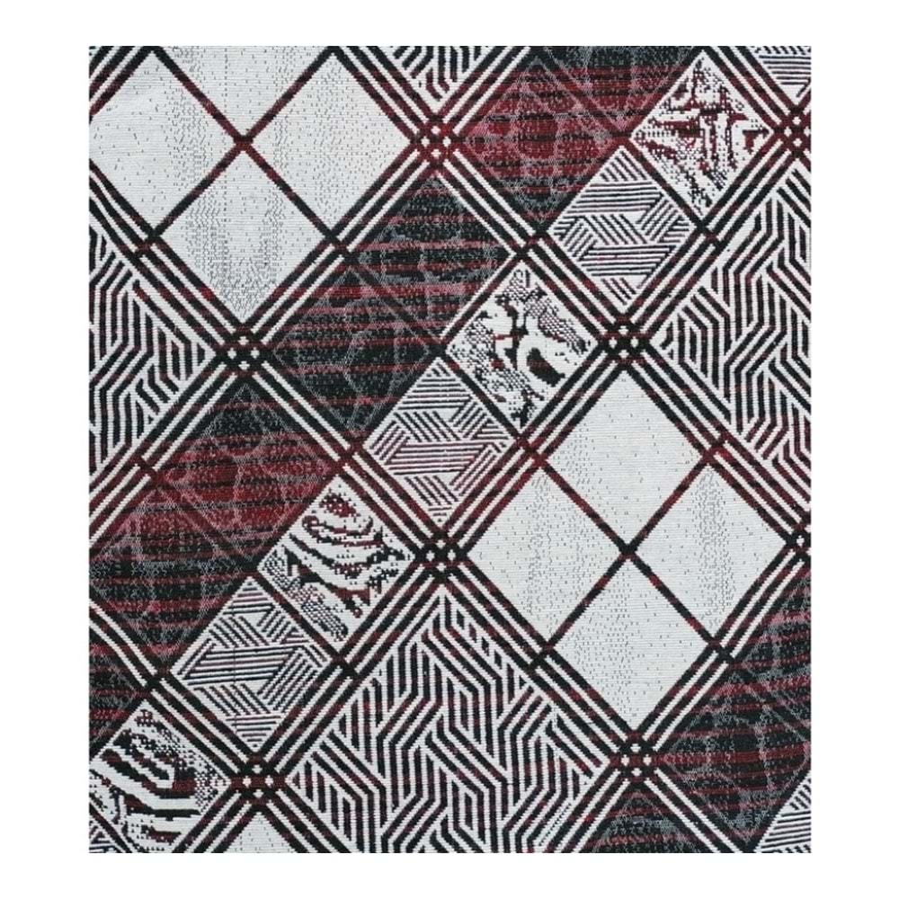 Polo Life Savan 4m2 Pamuklu Lastiksiz Halı Ört, Çok Amaçlı, Piknik Ört (170x245)-Kareli Bordo