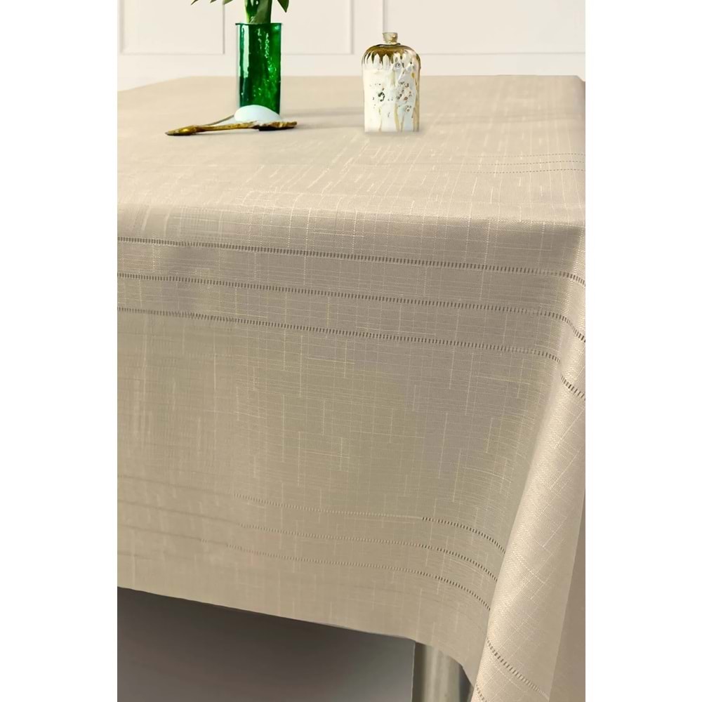 Beytuğ Golden Laurel Tablec Loths Masa Örtüsü 150*220 Bej