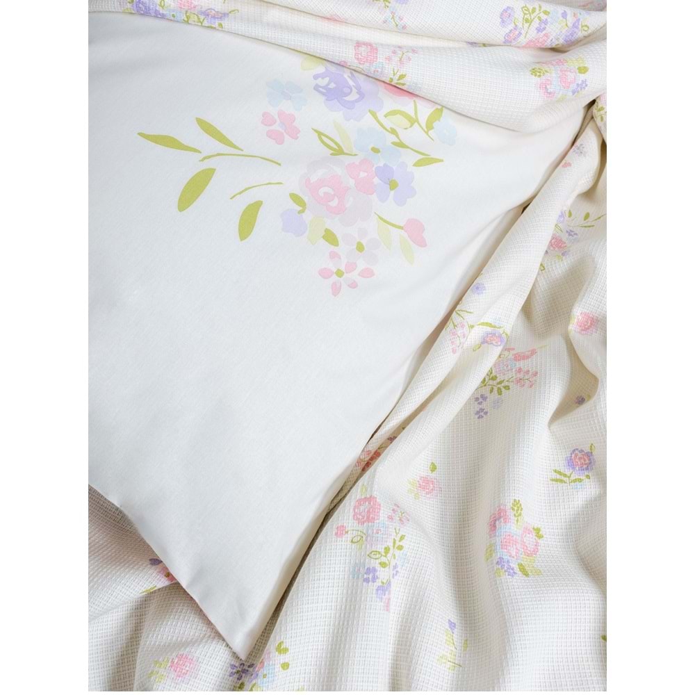 Cotton Box Estiva Tek Kişilik Pike Takımı Petal Pembe