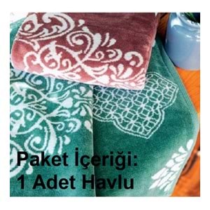 Özdilek 1 Adet Kdf Pamuk El-Yüz Havlusu (50x90)-Majolika Yeşil