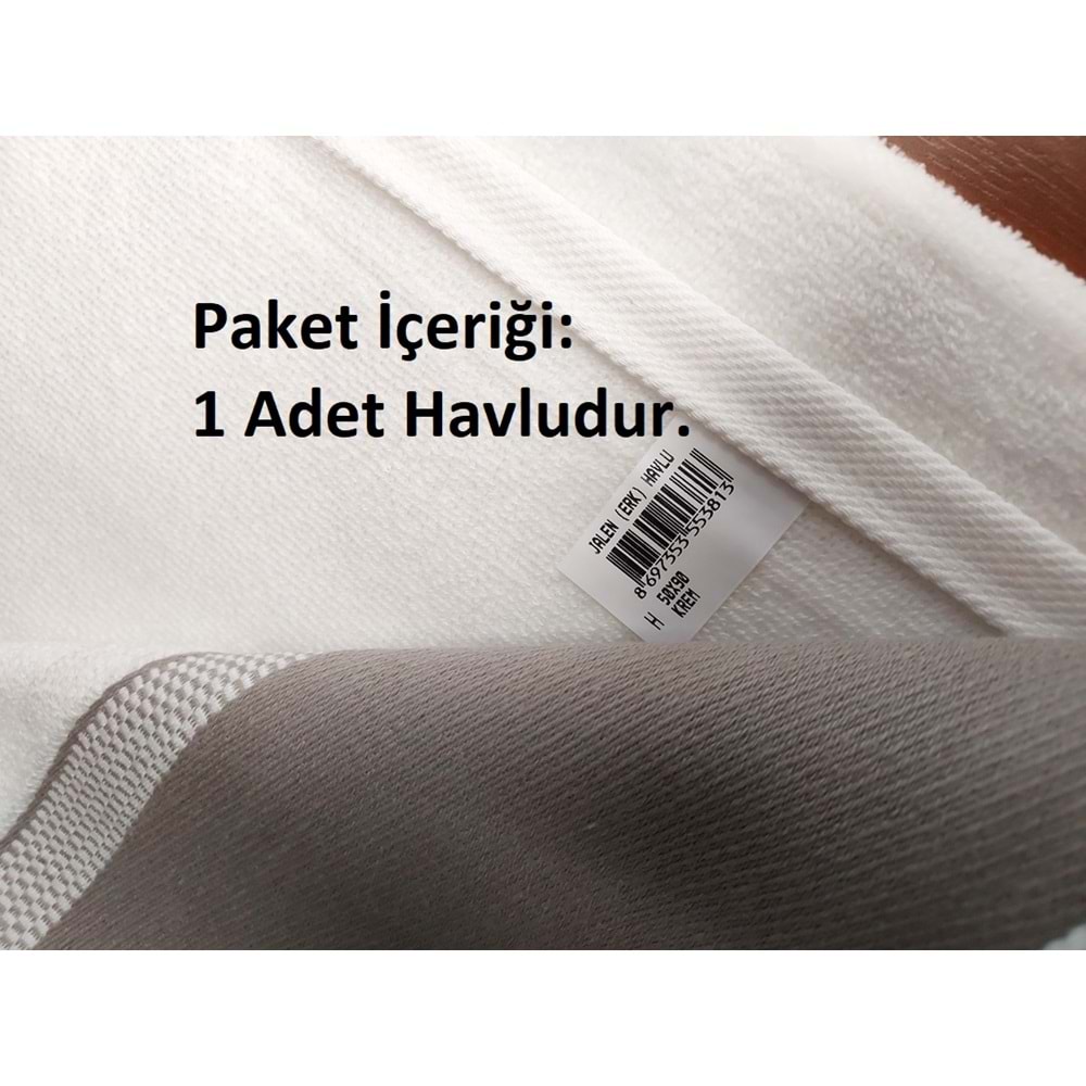 Özdilek 1 Adet Kdf Pamuk El-Yüz Havlusu (50x90)-Jalen Krem