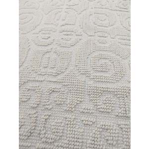Pamuklu Bukle Lüks Kilim (140x200)-Spiral Krem