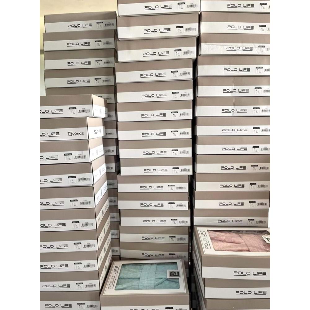 Polo Life Kutulu %100 Pamuk Tek Bornoz Şalyaka-A.Pembe (XL Beden)