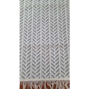 Pamuklu Cotton Kilim Çift Taraflı Yıkanabilir Dekoratif (80x150) - Gri v2