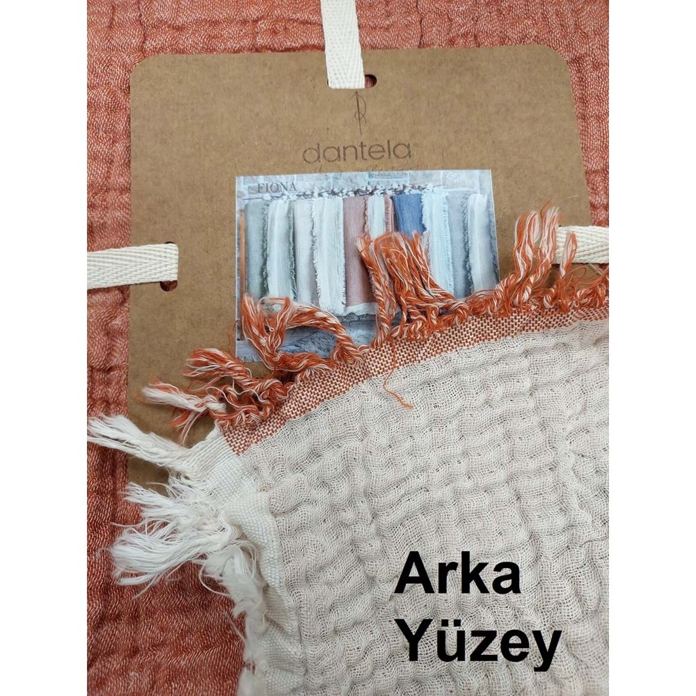 Dantela Fiona Brick Müslin Pamuk Anti-Alerjik Çift Kişilik Yatak Örtüsü (240x260)