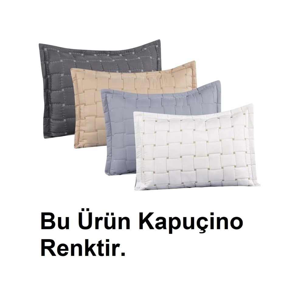 Goldroom Alyans Tek Kişilik Yatak Örtüsü (180x240)-Kapuçino