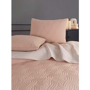 Colors & Colors Dilara Pamuklu Çift Kişilik Yatak Örtüsü Seti (220x240)-Bej Krem