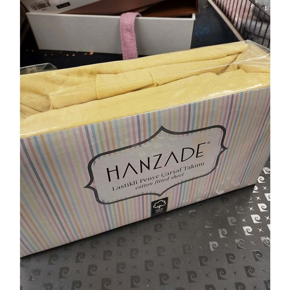 Hanzade %100 Pamuk Penye Lastikli Çift Kişilik Çarşaf Seti (160x200+30)-