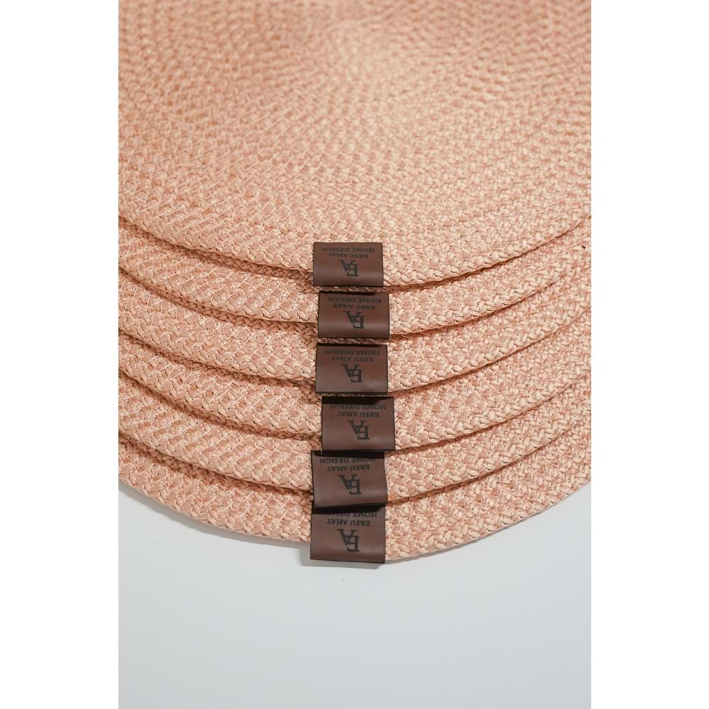 4 Adet Hasır Görünümlü Jüt Supla, Amerikan Servis Lüx Sunum Tabak Altlığı