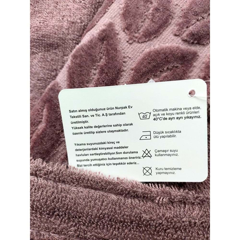 Nurpak Battal Boy Tek Bornoz Şalyaka-Hazal Mürdüm (Beden 2XL-3XL)