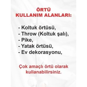 Alinda Pamuklu Kaymaz Terletmez Koltuk Örtüsü (170x230) - Antrasit