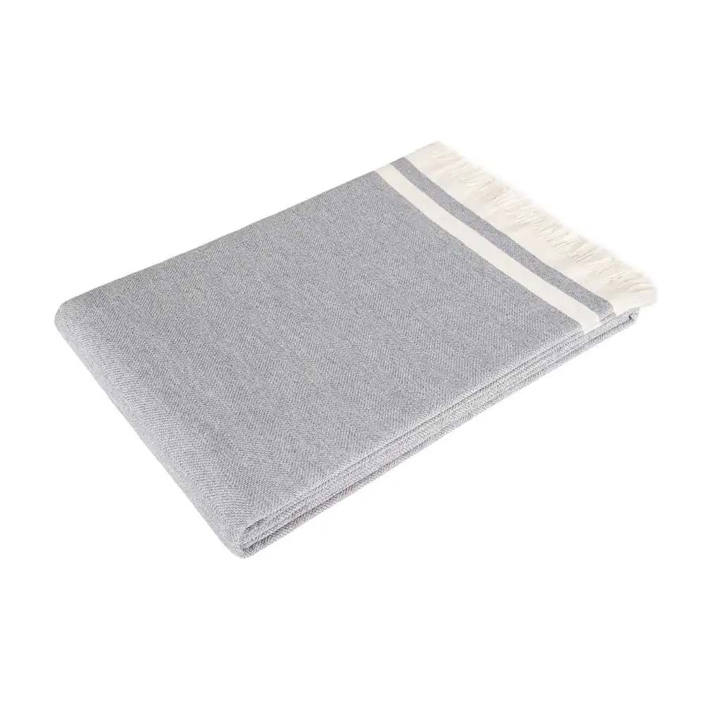 Alinda Pamuklu Kaymaz Terletmez Koltuk Örtüsü (170x230) - Gri