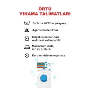 Alinda Pamuklu Kaymaz Terletmez Koltuk Örtüsü (170x230) - Gri