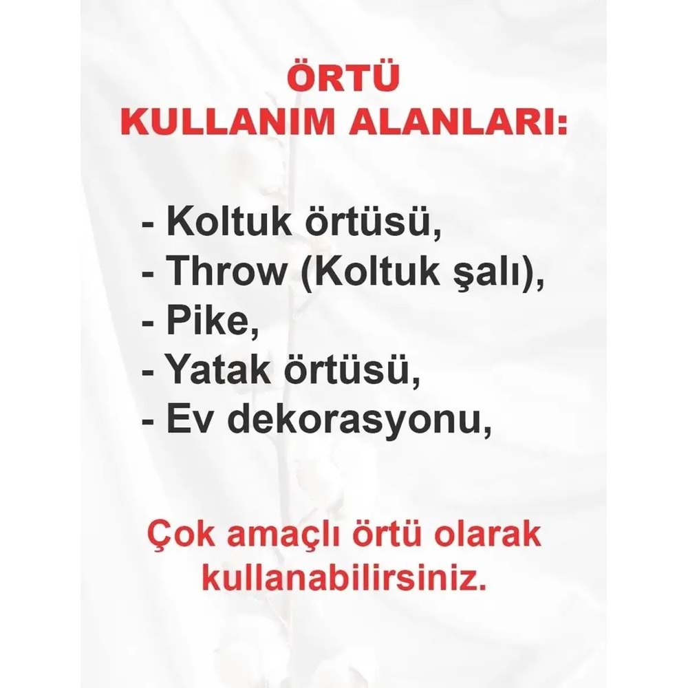 Alinda Pamuklu Kaymaz Terletmez Koltuk Örtüsü (170x230) - Gri