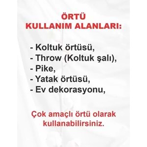 Alinda Pamuklu Kaymaz Terletmez Koltuk Örtüsü (170x230) - Hardal