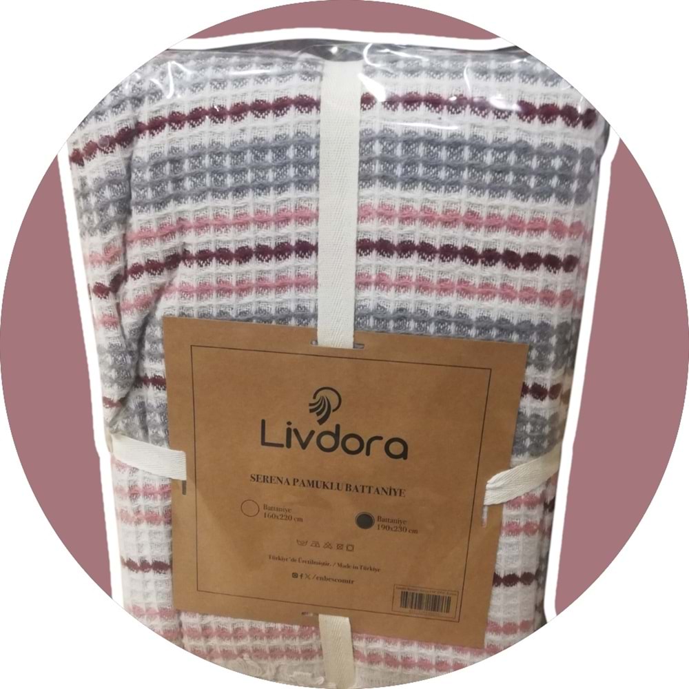 Livdora Serena Pamuklu Battaniye (190x230)