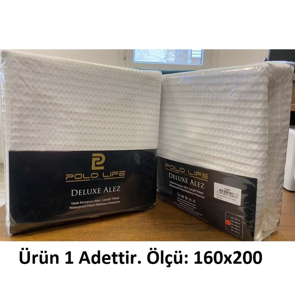 Polo Life Jakarlı Örme Kumaş Delux Full Lastikli Sıvı Geçirmez Çift Kişilik Alez (160x200)