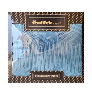 Özdilek Prestige Kalın Embos Çift Kişilik Battaniye (220x240)-Göl Mavi
