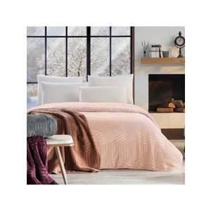 Özdilek Prestige Kalın Embos Çift Kişilik Battaniye (220x240)-Cameo Rose