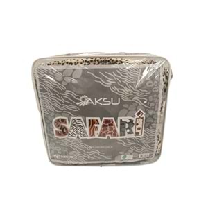 Aksu Safari Çift Kişilik Ultra Yumuşak Embos Vizon Battaniye (200x240)-Leopar Bej