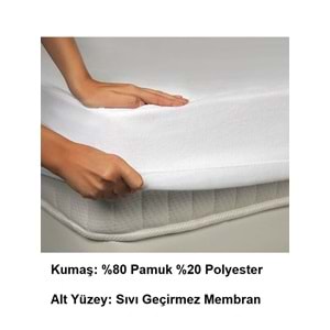 Özdilek Fitted Sıvıyı Hapseden Pamuklu Tek Kişilik Battal Sıvı Geçirmez Havlu Alez (120x200)